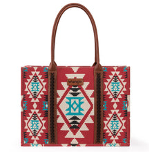 Load image into Gallery viewer, Wrangler Southwestern Pattern Dual Sided Print Canvas Wide Tote