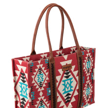 Load image into Gallery viewer, Wrangler Southwestern Pattern Dual Sided Print Canvas Wide Tote