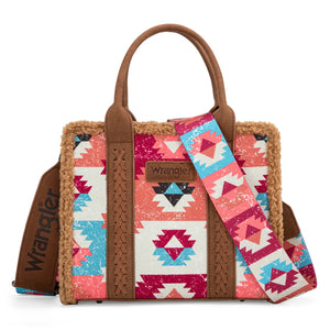 Wrangler Sherpa Southwestern Print Small Canvas