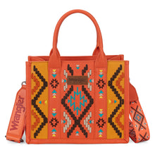 Load image into Gallery viewer, Wrangler Aztec Embroidered Tote/Crossbody - Orange