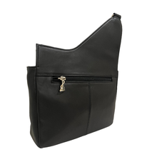 Load image into Gallery viewer, GHAZAL BLACK - RFID Leather Organizer Crossbody Bag