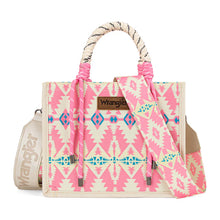 Load image into Gallery viewer, Wrangler Aztec Print Rope Tote/Crossbody - Light Pink