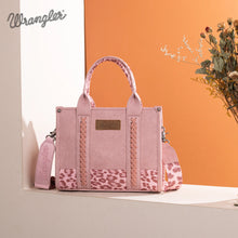 Load image into Gallery viewer, Wrangler Leopard Print Concealed Carry Tote/Crossbody - Pink