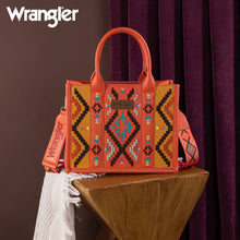 Load image into Gallery viewer, Wrangler Aztec Embroidered Tote/Crossbody - Orange