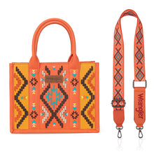 Load image into Gallery viewer, Wrangler Aztec Embroidered Tote/Crossbody - Orange