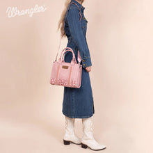 Load image into Gallery viewer, Wrangler Leopard Print Concealed Carry Tote/Crossbody - Pink