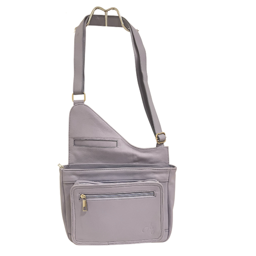 GHAZAL LAVANDER - RFID Leather Organizer Crossbody Bag