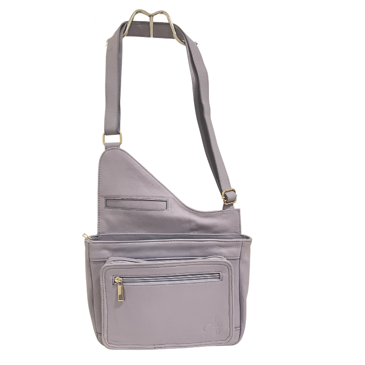 GHAZAL LAVANDER - RFID Leather Organizer Crossbody Bag