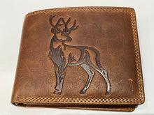 Load image into Gallery viewer, 3D Embossed Deer RFID Leather Wallet