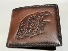 Load image into Gallery viewer, 3D Embossed Eagle Head RFID Leather Wallet