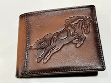 Load image into Gallery viewer, 3D Embossed Retro Horse RFID Leather Wallet