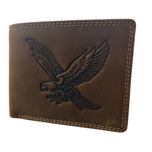 3D Embossed Flying Eagle RFID Leather Wallet