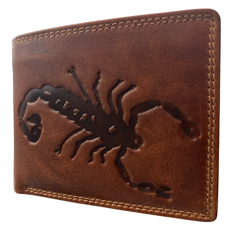 3D Embossed Scorpion RFID Leather Wallet