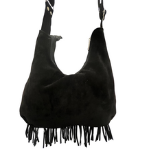 Load image into Gallery viewer, Suede Fringe w/Circle Shape Beads