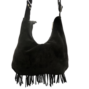 Suede Fringe w/Circle Shape Beads
