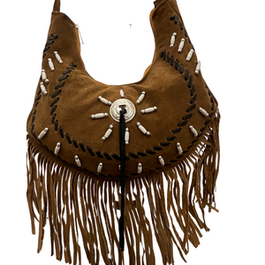 Suede Fringe w/Silver Stud
