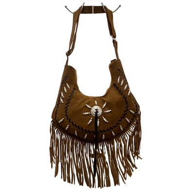 Suede Fringe w/Silver Stud