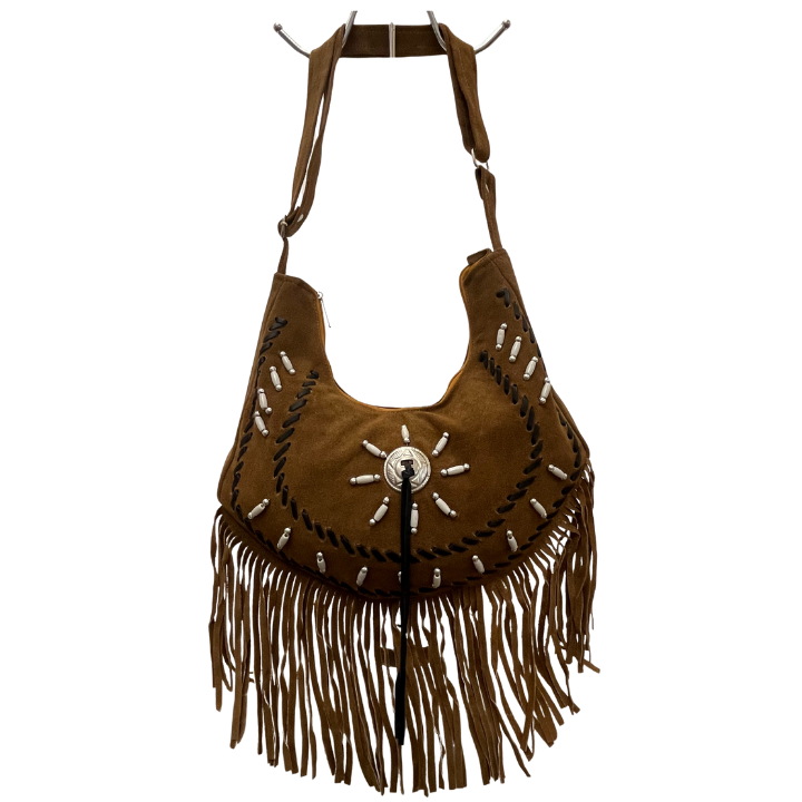 Suede Fringe w/Silver Stud