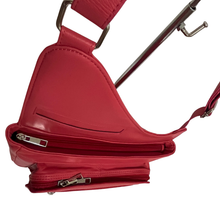 Load image into Gallery viewer, GHAZAL RED - RFID Leather Organizer Crossbody Bag
