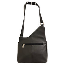 Load image into Gallery viewer, GHAZAL BLACK - RFID Leather Organizer Crossbody Bag