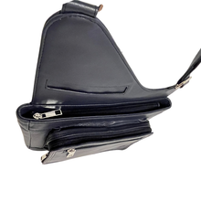 Load image into Gallery viewer, GHAZAL NAVY - RFID Leather Organizer Crossbody Bag