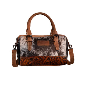 Wrangler Genuine Hair-On Cowhide Barrel Bag