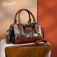 Load image into Gallery viewer, Wrangler Genuine Hair-On Cowhide Barrel Bag