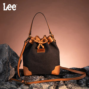 LEE Waxed Canvas Drawstring Hobo Bag