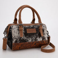 Load image into Gallery viewer, Wrangler Genuine Hair-On Cowhide Barrel Bag