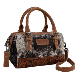 Wrangler Genuine Hair-On Cowhide Barrel Bag