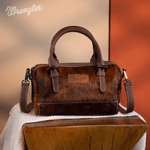 Load image into Gallery viewer, Wrangler Genuine Hair-On Cowhide Barrel Bag