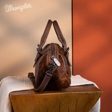 Load image into Gallery viewer, Wrangler Genuine Hair-On Cowhide Barrel Bag