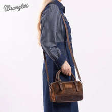 Load image into Gallery viewer, Wrangler Genuine Hair-On Cowhide Barrel Bag