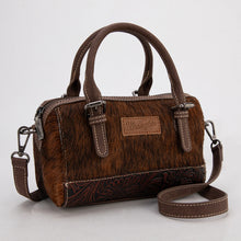 Load image into Gallery viewer, Wrangler Genuine Hair-On Cowhide Barrel Bag
