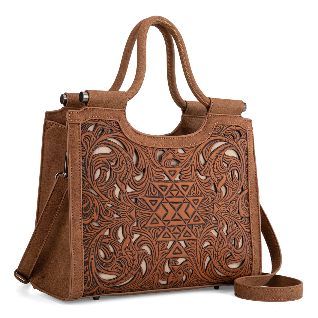 Trinity Ranch Floral Aztec Tooled